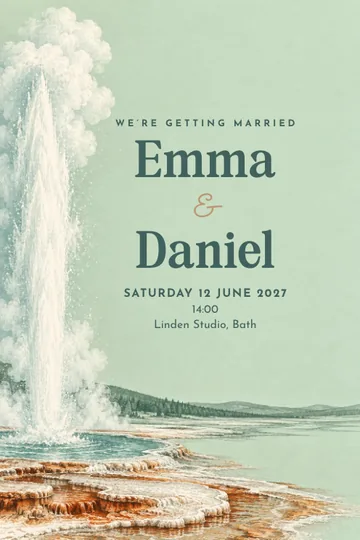 A living promise invitation design