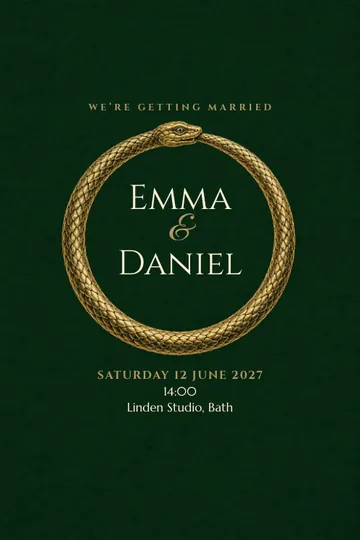 Without end invitation design