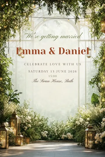 Greenhouse invitation design