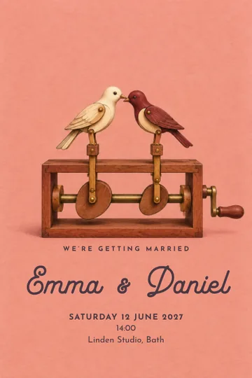 Moving together invitation design