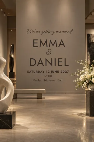 Museum after hours invitation design