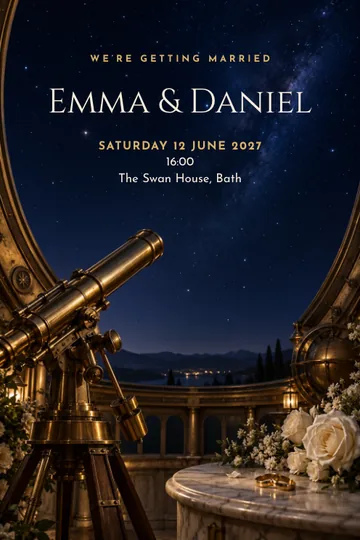 Observatory vows invitation design