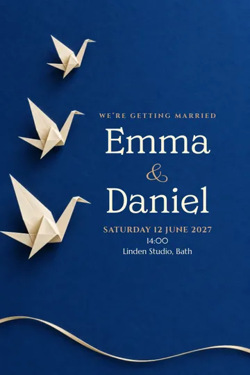 Crane flight invitation design