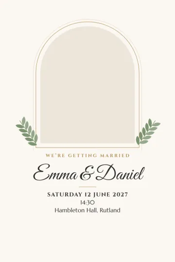 Photo arch invitation design
