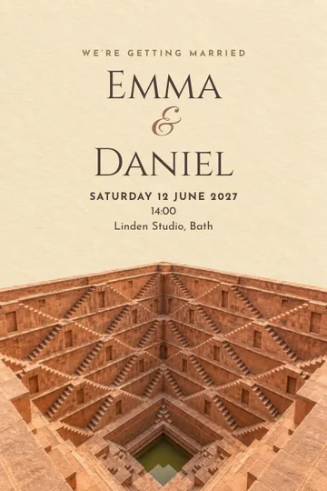Stepwell invitation design