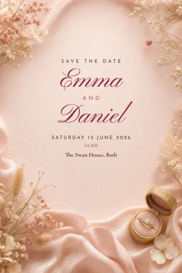 Save the date: calendar invitation design